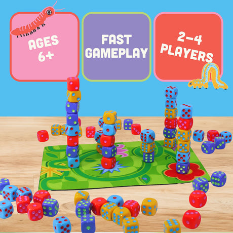 Stack-a-pillars: Dice Stacking Game