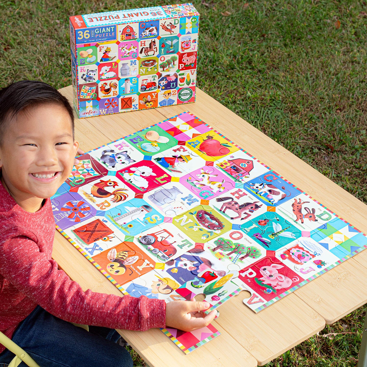 My Farm Alphabet 36 pc Giant Puzzle - Gingerbread House Toys