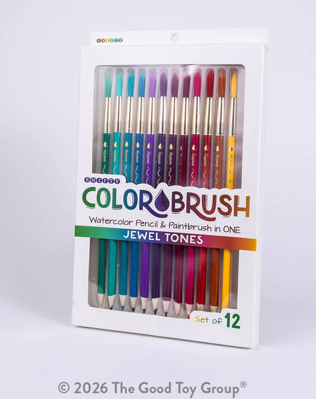 Color Brush Watercolor Pencil & Paintbrush in One Jewel Tones - Set of 12