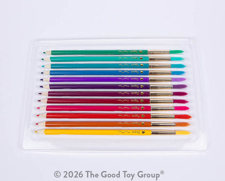 Color Brush Watercolor Pencil & Paintbrush in One Jewel Tones - Set of 12