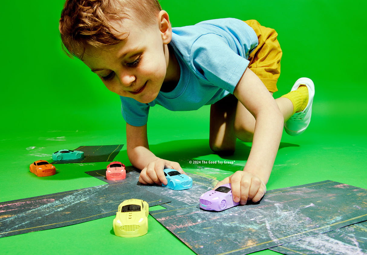 Sidewalk Chalk Race Cars