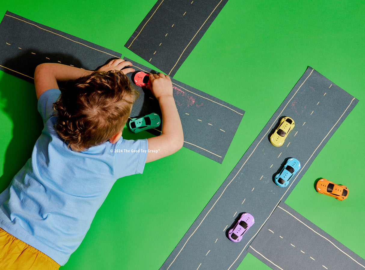 Sidewalk Chalk Race Cars