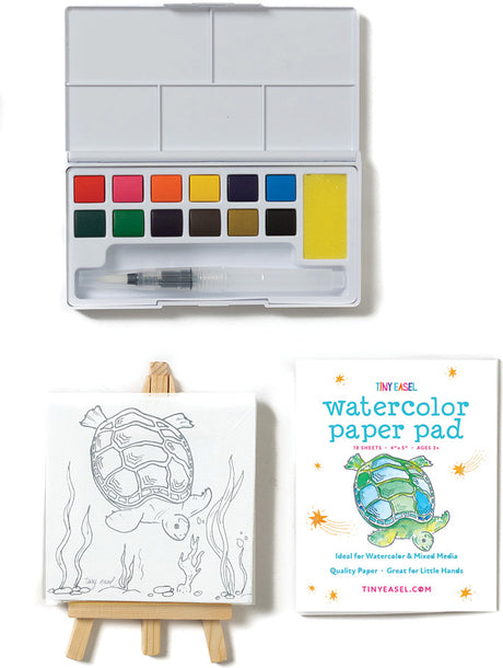 Tiny Easel Mini Turtle Art Kit