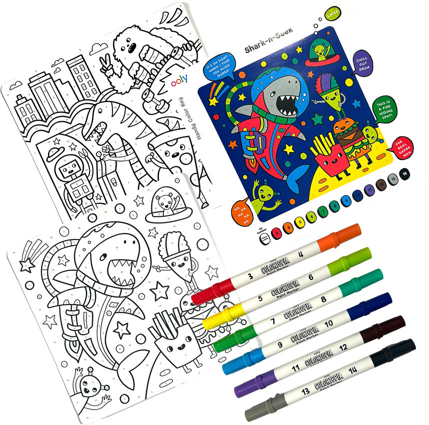 Colortopia: Color by Number Kit with Paint Markers - Epic