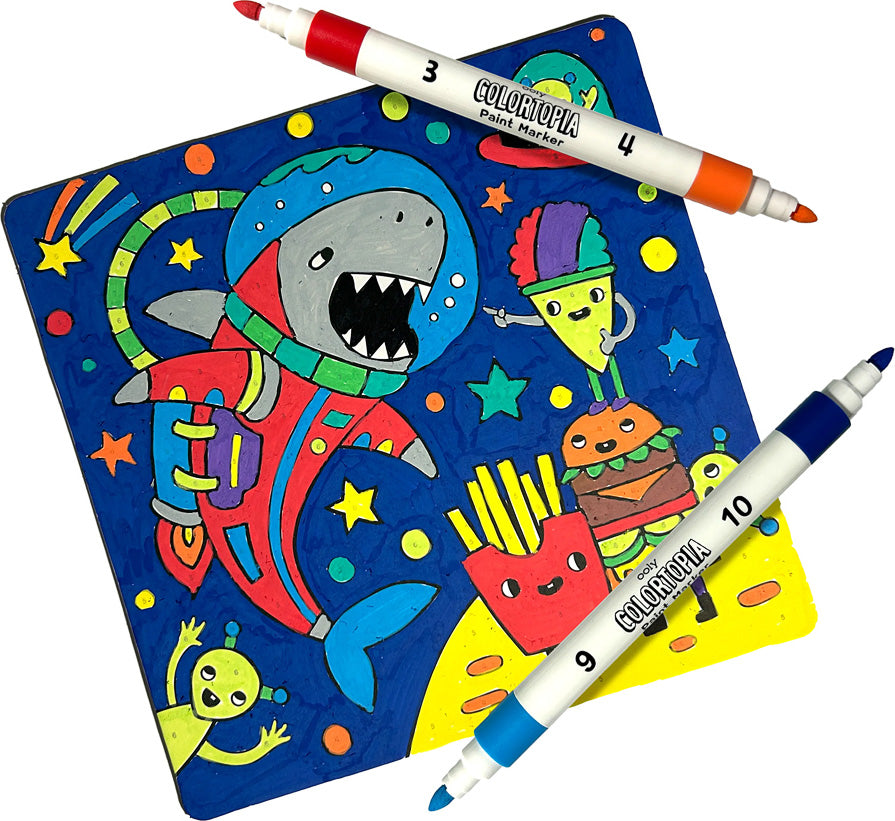 Colortopia: Color by Number Kit with Paint Markers - Epic