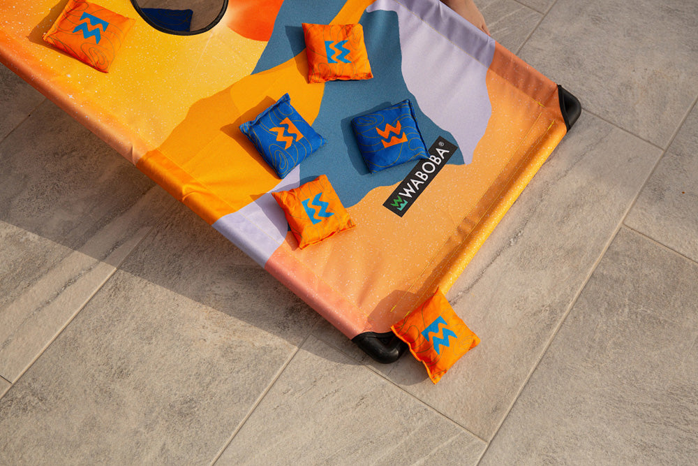 Waboba Travel Cornhole Set - Gingerbread House Toys