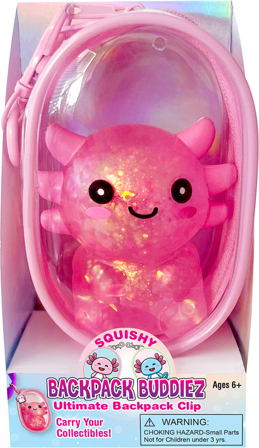 Squishy Axolotl Backpack Buddiez - Gingerbread House Toys