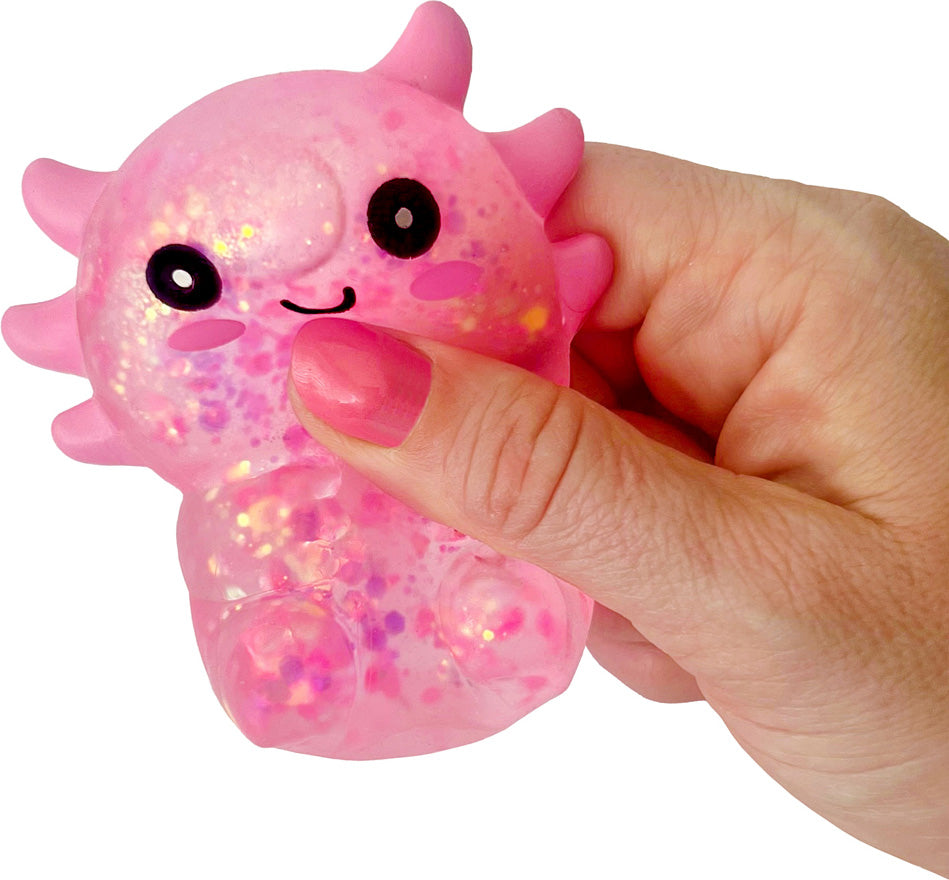 Squishy Axolotl Backpack Buddiez - Gingerbread House Toys