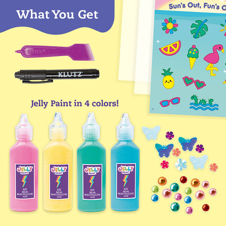 KLUTZ Paint & Peel Jelly Stickers: Glitter Goals!