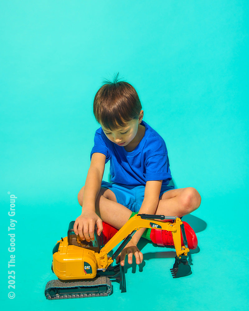 Bruder CAT Mini Excavator with Worker - Gingerbread House Toys