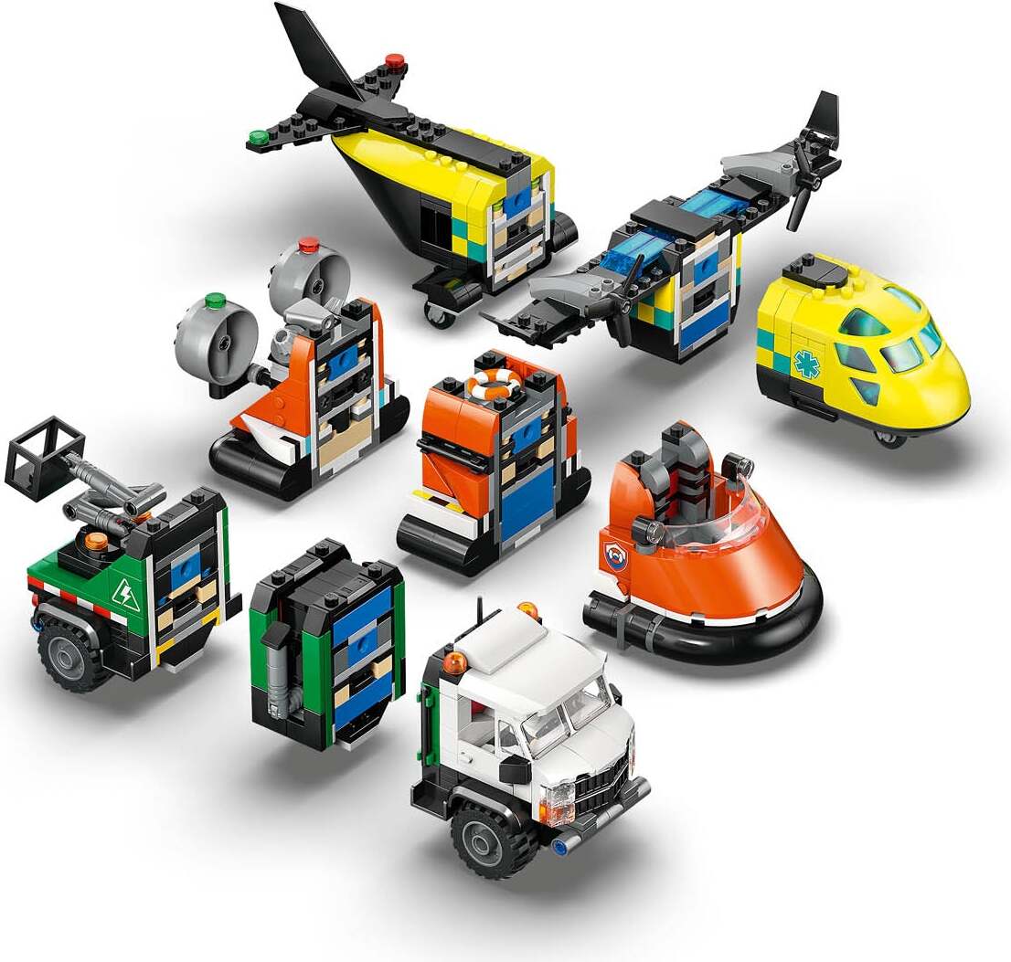 CITY Mix & Match Airplane, Service Truck and Hovercraft Remix