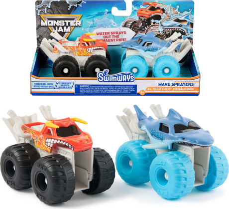 Swimways Monster Jam Wave Sprayers: El Toro Loco & Megalodon
