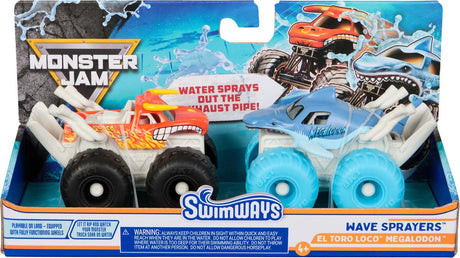 Swimways Monster Jam Wave Sprayers: El Toro Loco & Megalodon