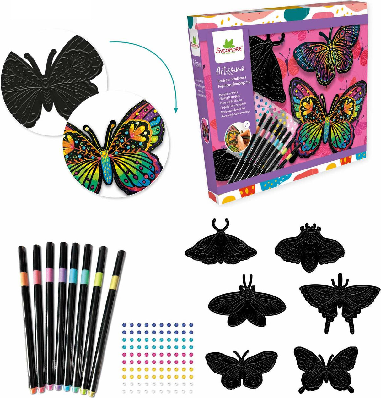 Sycomore Metallic Markers Blazing Butterflies