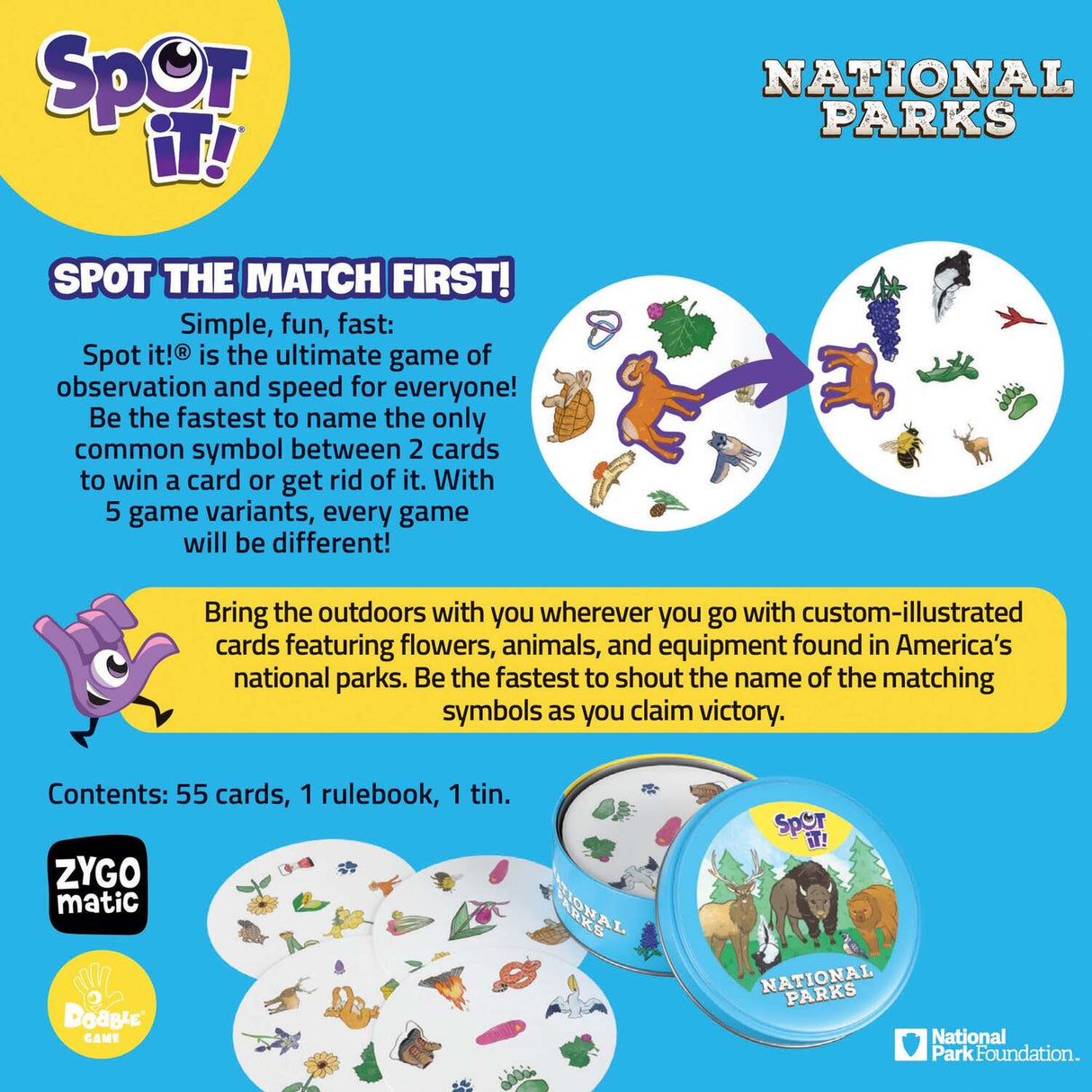 National Parks Spot It! Game