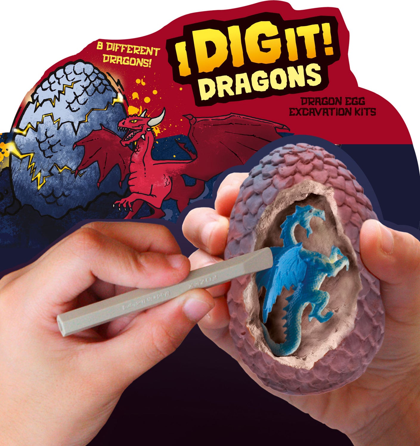 I DIG IT! DRAGONS - Dragon Egg (single, assorted) - Gingerbread