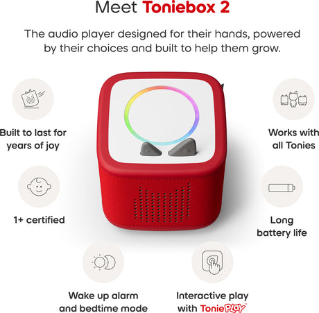 Disney Winnie the Pooh Toniebox 2 Full Play Set - Sunset Red
