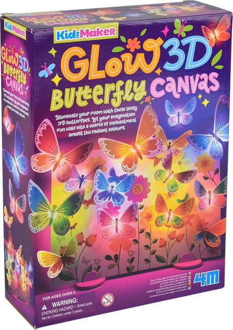 Kidzmaker - 3D Glow Butterfly Canvas