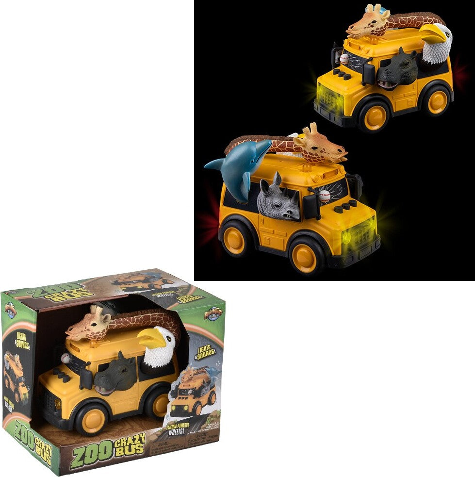 Animal School Bus with Lights and Sound