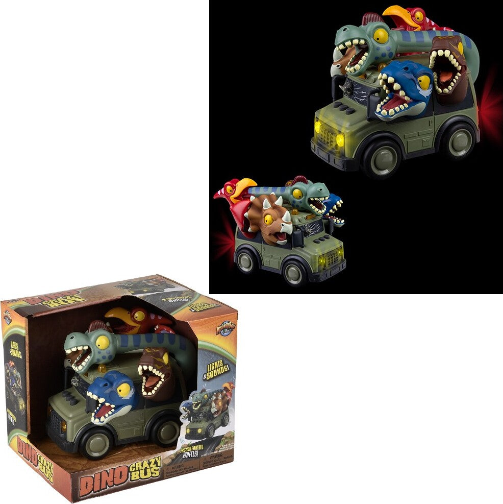 Dinosaur School Bus with Lights and Sound