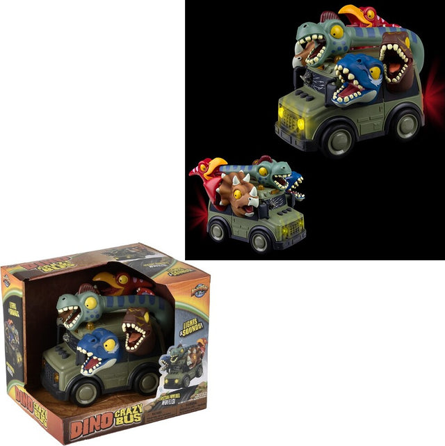 Dinosaur School Bus with Lights and Sound