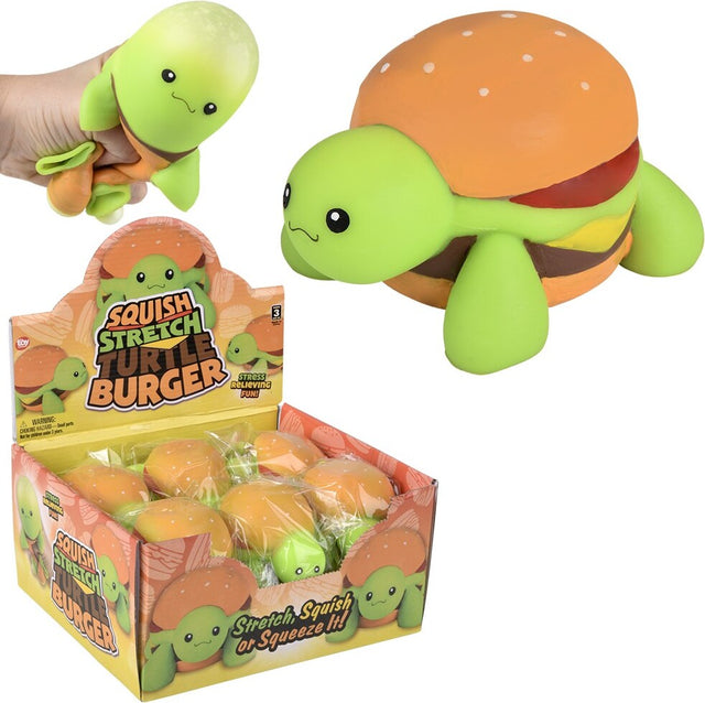 4" Squish and Stretch Turtle Burger 12ct