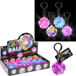 1.5" Light-up Loop Ball Backpack Clip 24ct