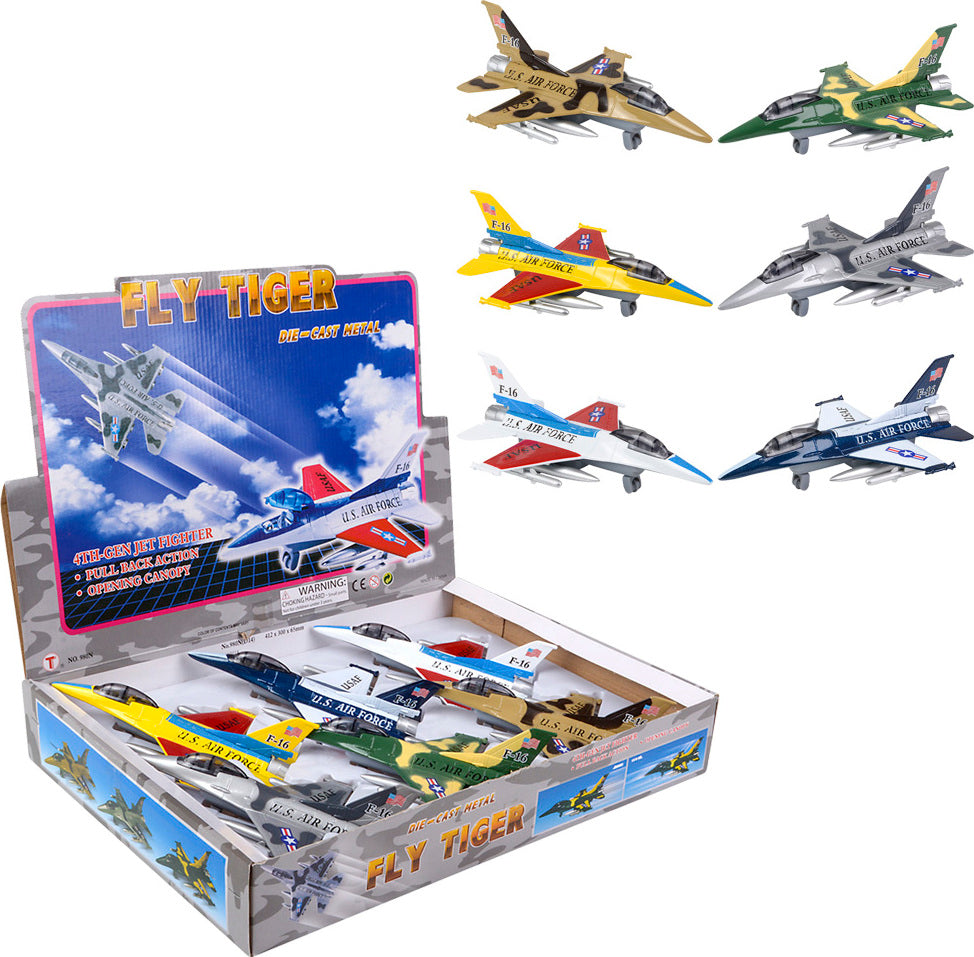 7" F-16 Die-cast Jet