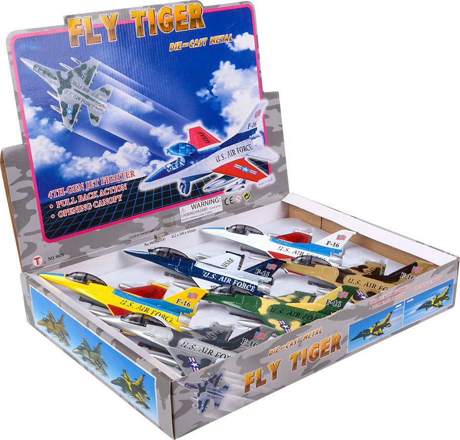 7" F-16 Die-cast Jet