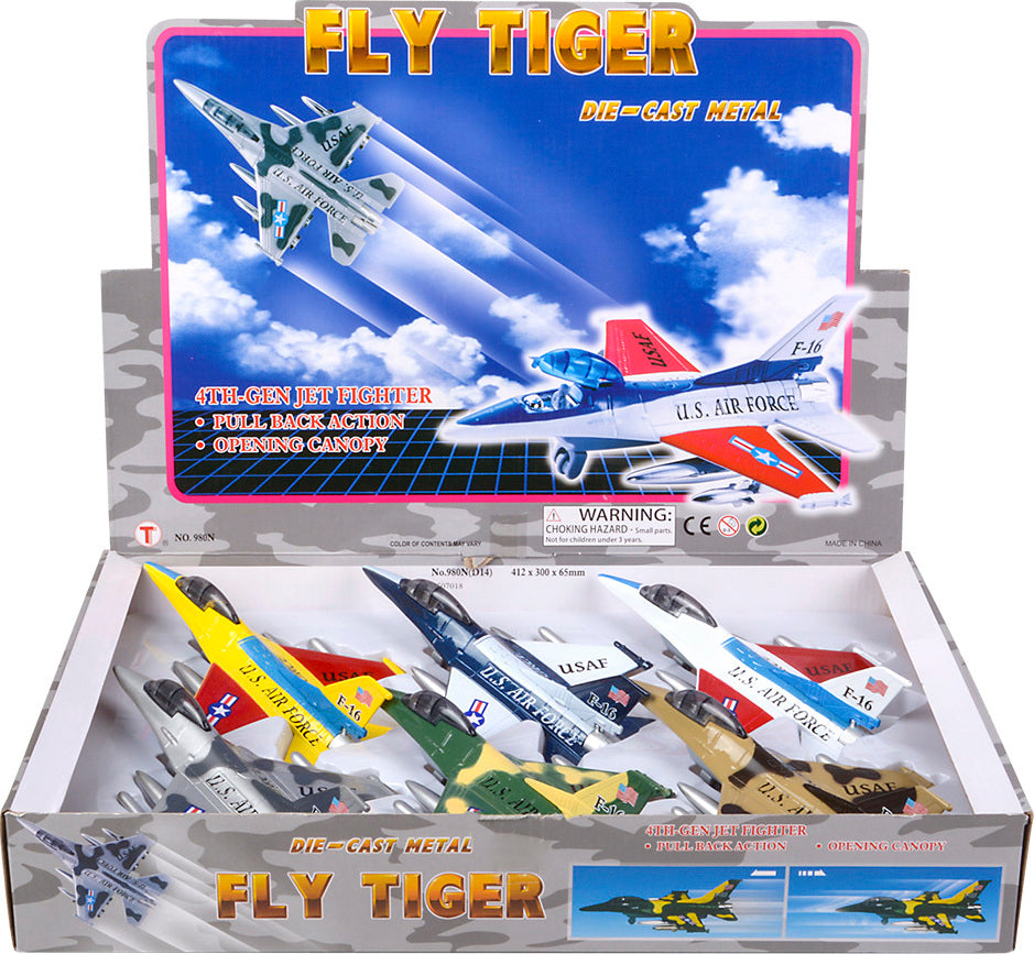 7" F-16 Die-cast Jet