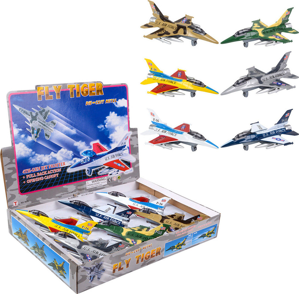 7" F-16 Die-cast Jet