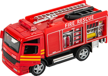 5" Die-cast Pull Back Fire Engine Rescue 12/ Display