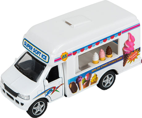 5" Die-cast Pull Back Ice Cream Truck