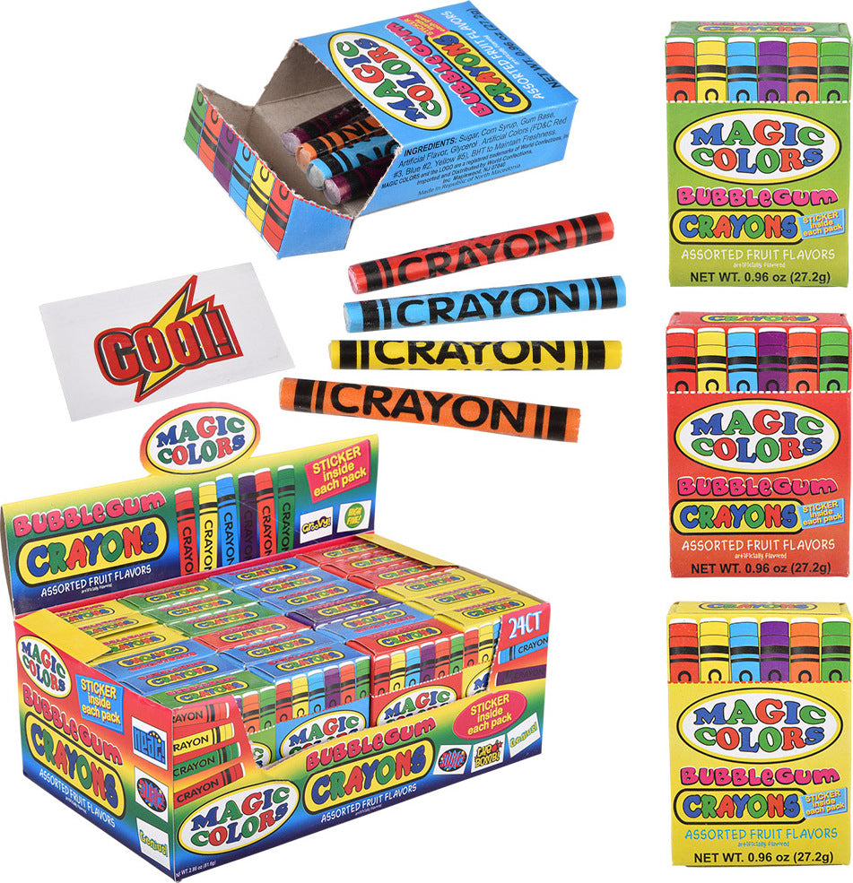 Magic Colors Bubble Gum Crayons (assortment - sold individually)