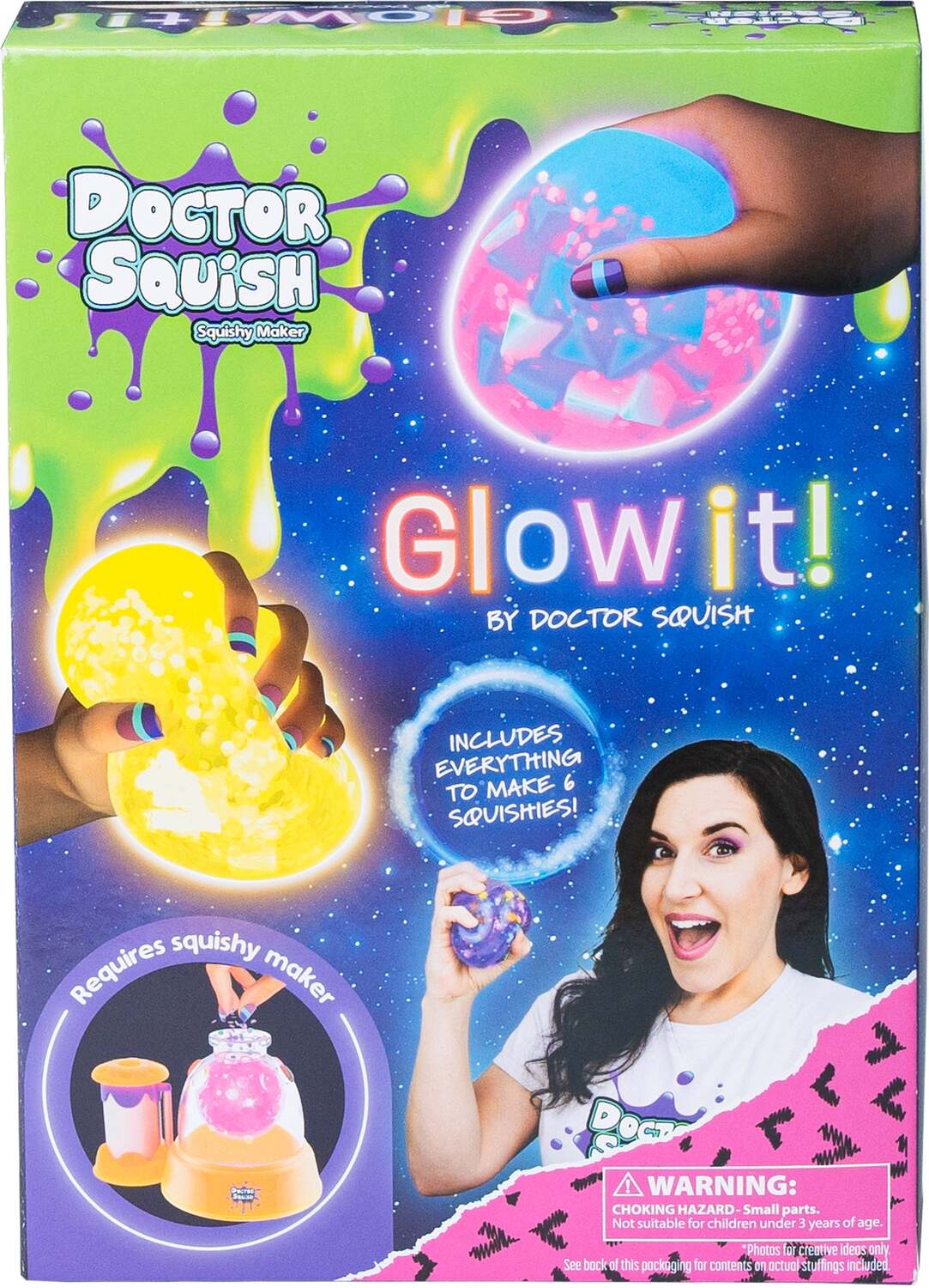 Doctor Squish Squishy Pack Refill, Glow-It Edition