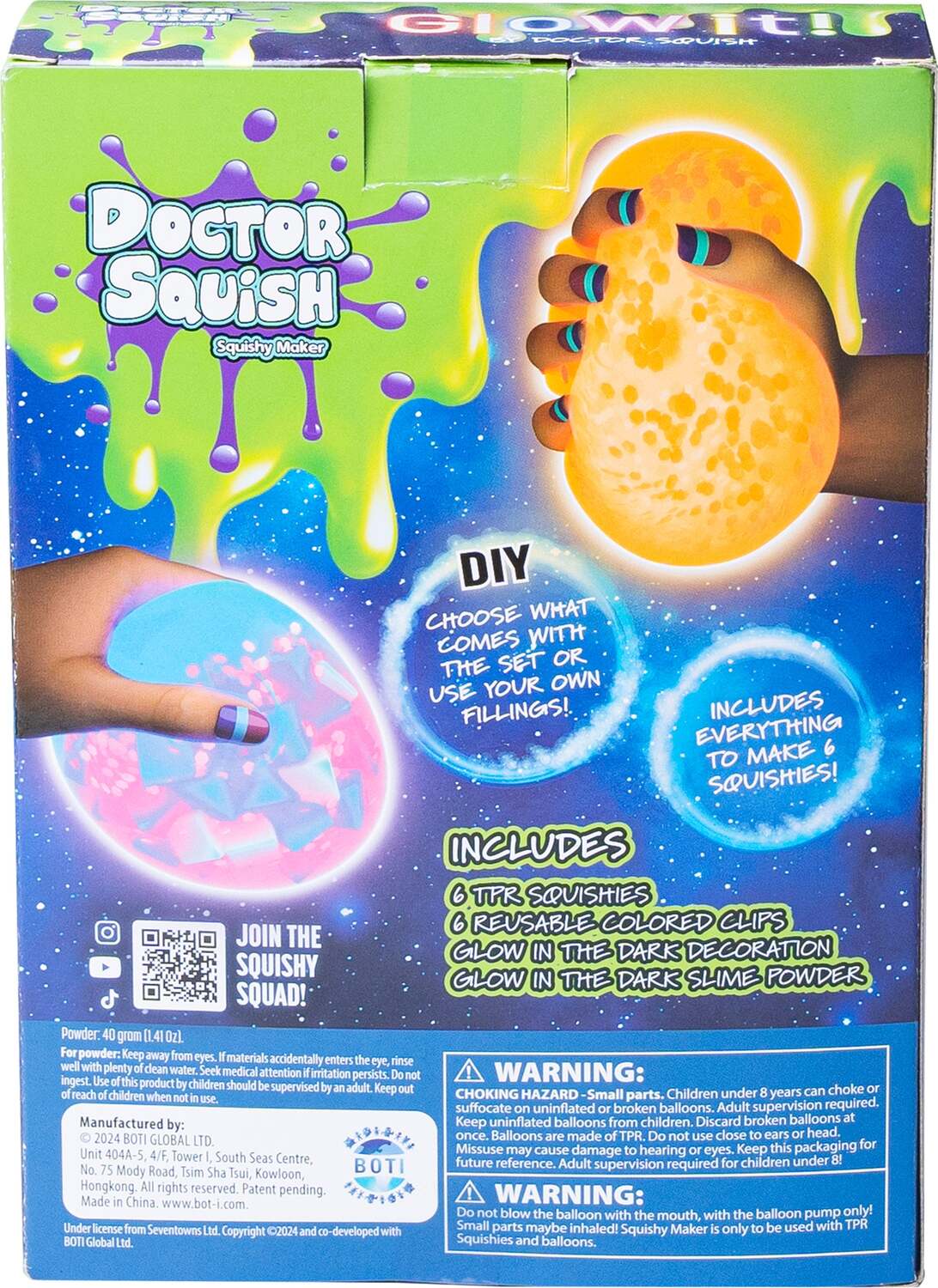 Doctor Squish Squishy Pack Refill, Glow-It Edition