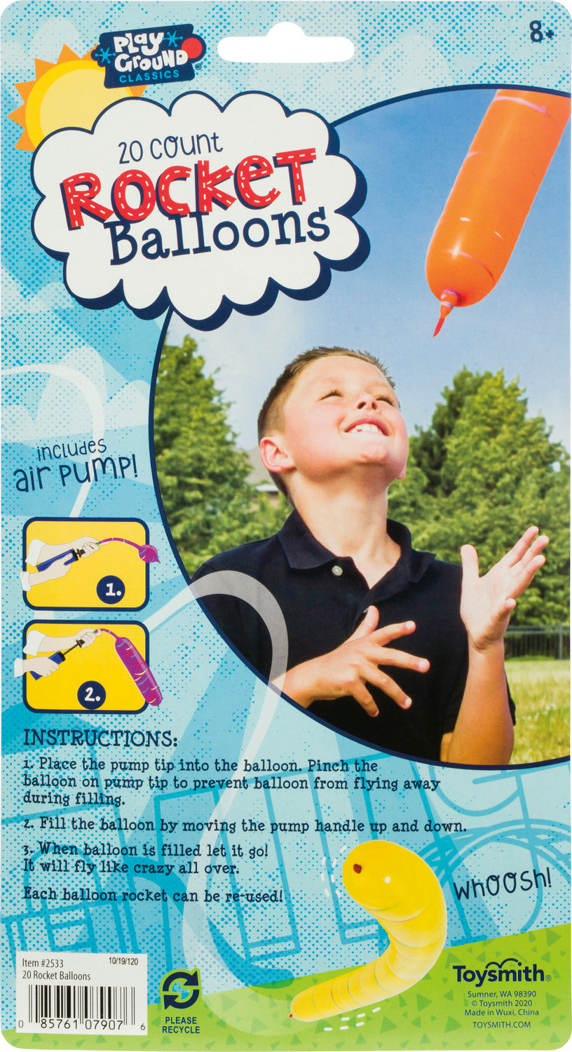 Playground Classics 20 Rocket Balloons Set  