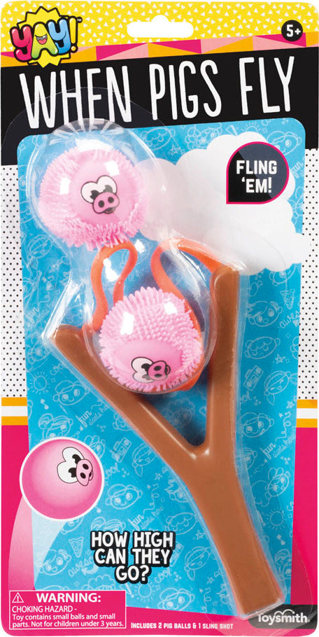 When Pigs Fly 1.75" balls, 7" slingshot 