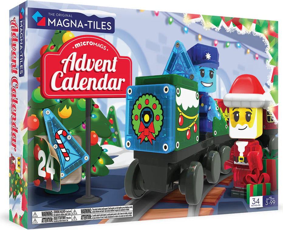 Magna-Tiles microMAGS Advent Calendar 34 Piece Set