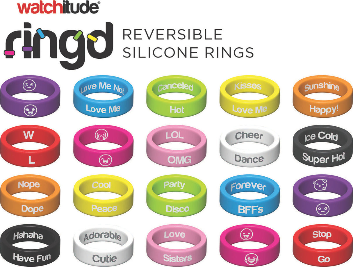 Ring'd - Reversible Silicone Rings (4 pack - assorted)