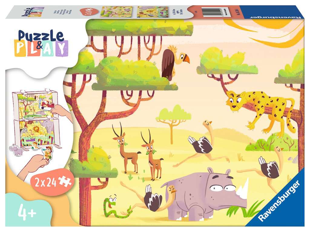Puzzle & Play:Safari Time 2x24pc