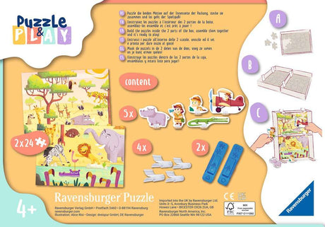 Puzzle & Play:Safari Time 2x24pc