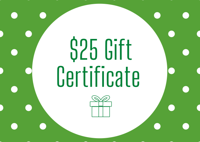 $25 gift certificate!