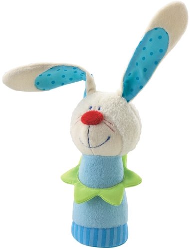 Clutching Toy Bunny Hugo