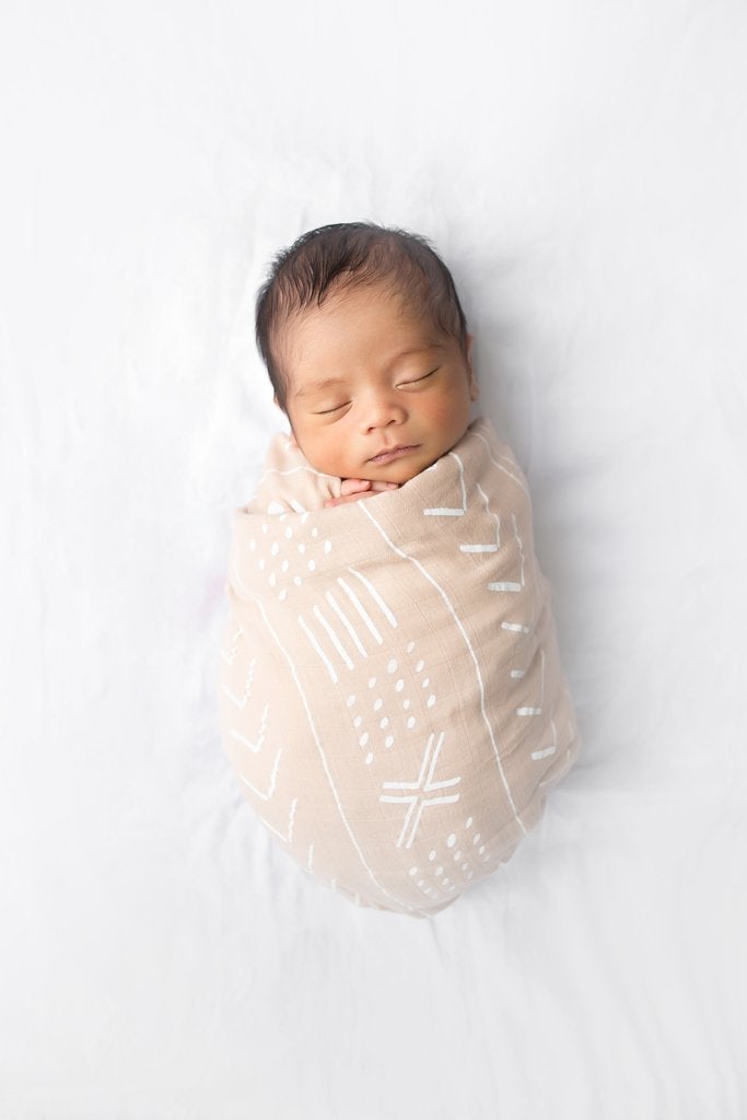 Swaddle - Almond Mudcloth