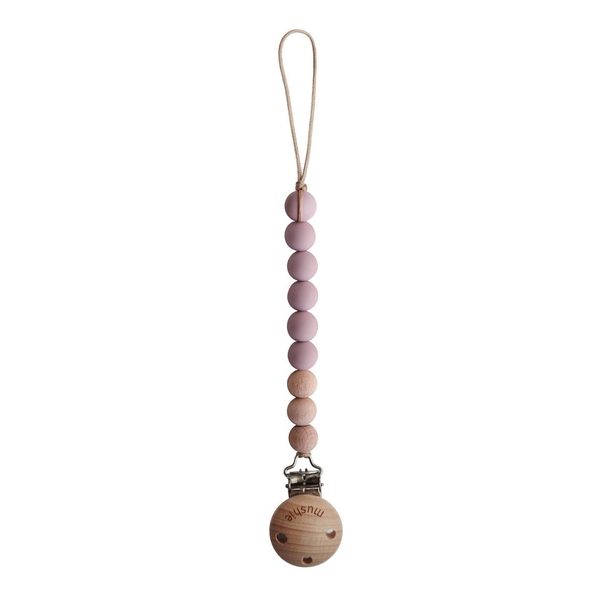 Pacifier Clip Cleo Mauve - Gingerbread House Toys