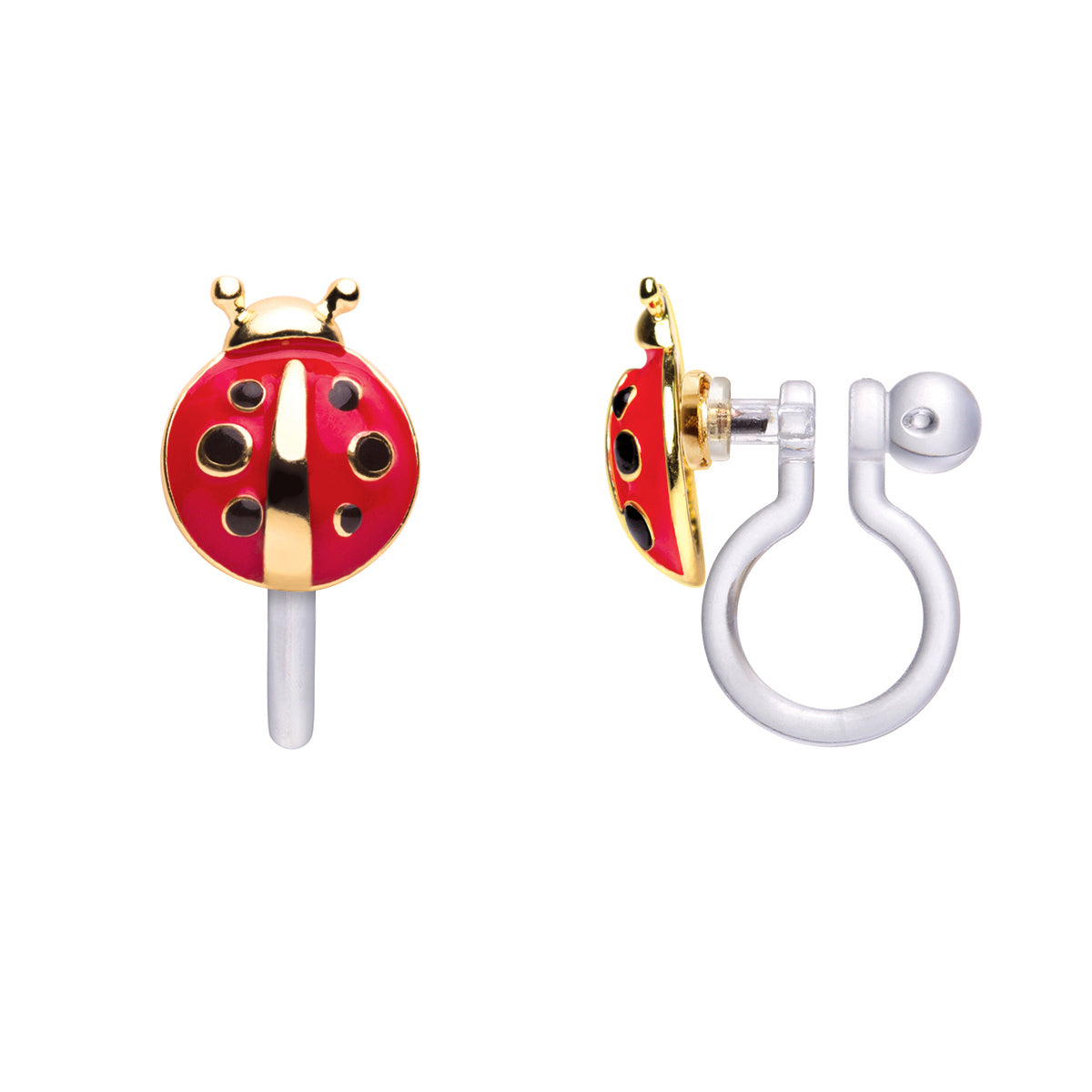 Little Ladybug Clip On Earrings