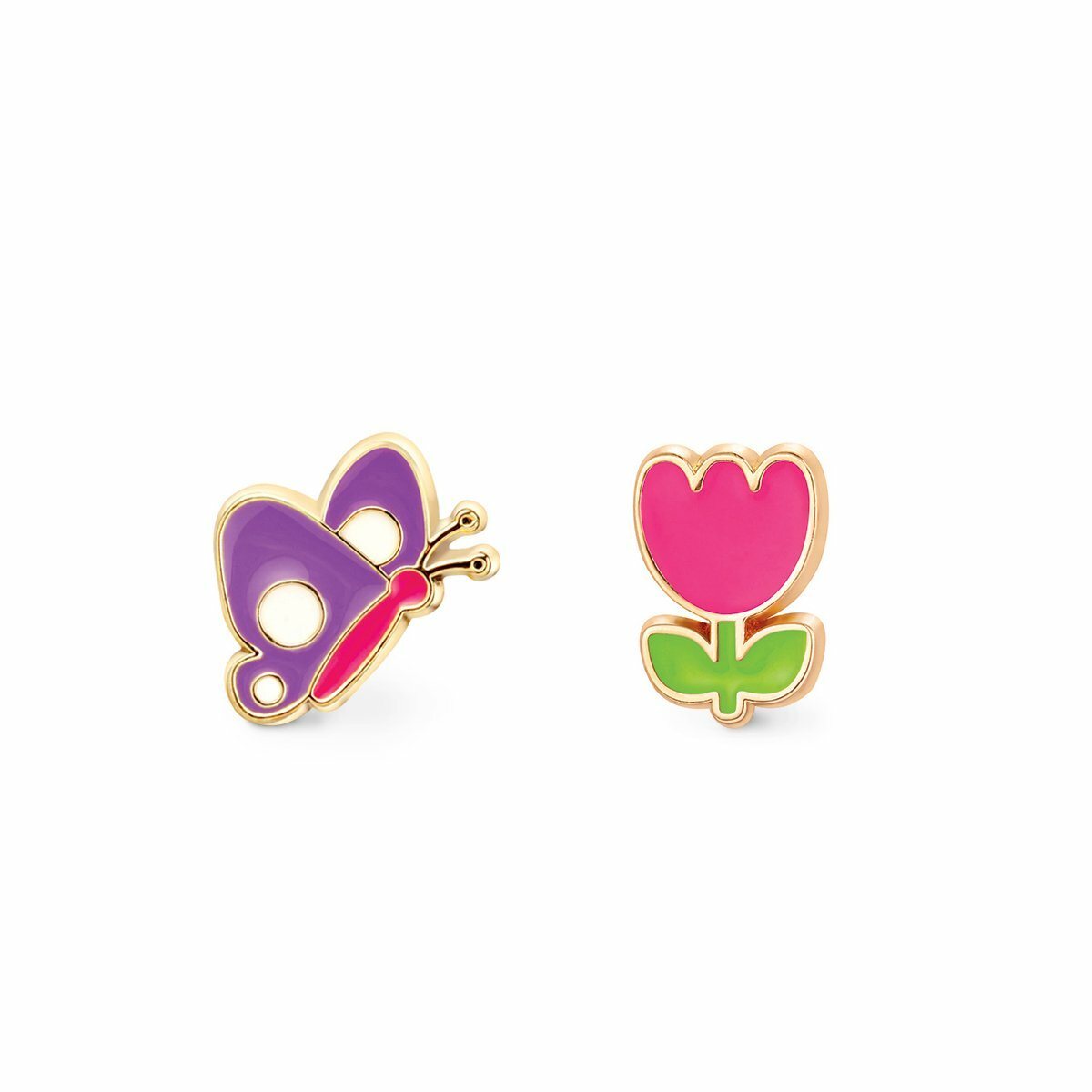 Flutter and Flower Cutie Enamel Studs