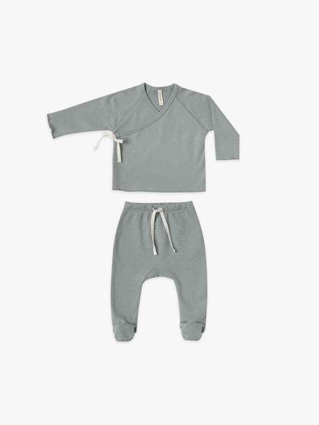 Kimono and Pant - Grey 0-3m