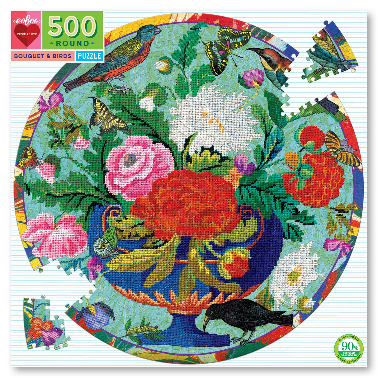 Bouquet & Birds 500 Pc